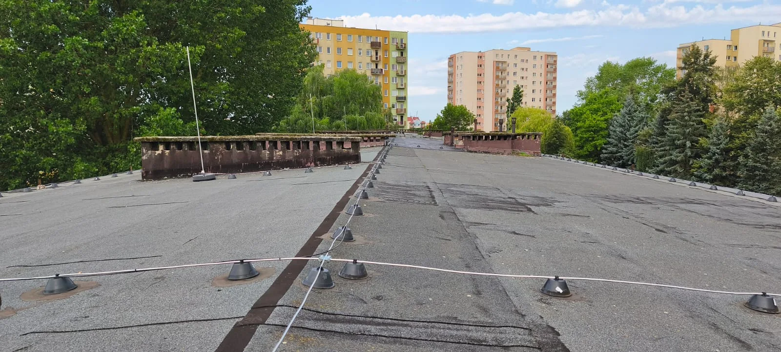 CKU Koszalin — montaż zwodów i masztów odgromowych, etap prac 8